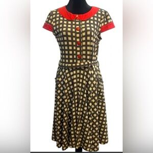 Effie’s Heart Jane Dress in Trellis Print